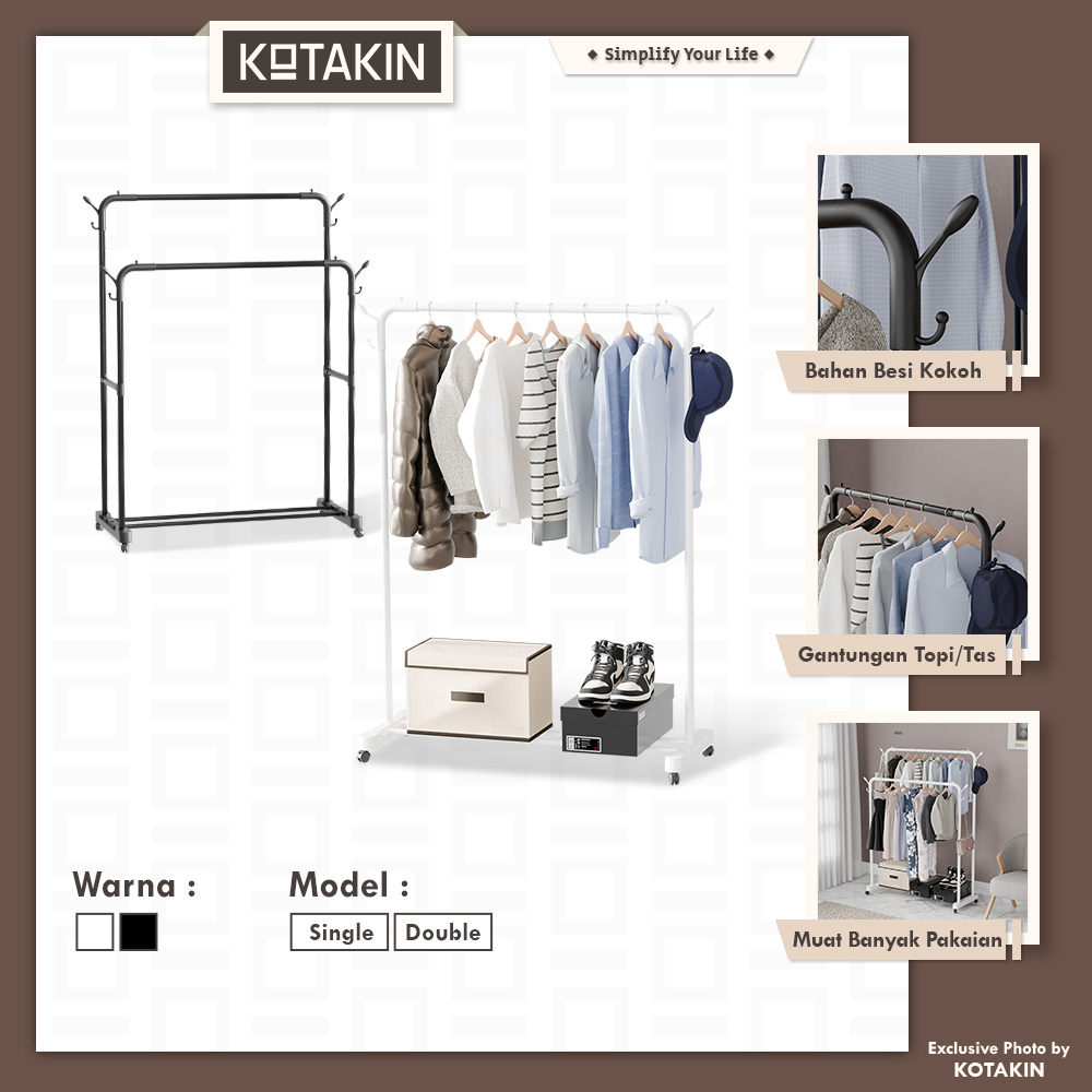 Stand Hanger Double Jemuran